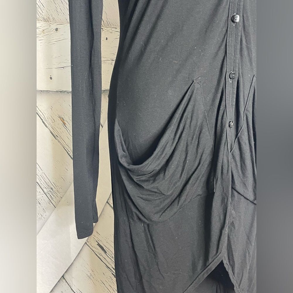 M. RENA Black High/Low Tunic Top Small - Picture 3 of 8